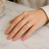 Minimal Dual-Tone Textured Band Ring in 925 Sterling Silver