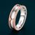 Elegant Dual-Tone Groove Designer Ring in 925 Sterling Silver