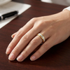 Elegant Dual Tone Matte Finish Ring in 925 Sterling Silver
