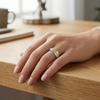 Elegant Dual Tone Matte Texture Ring in 925 Sterling Silver