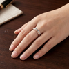 Elegant Rose Gold Dual Tone Texture Ring in 925 Sterling Silver