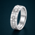 Modern Brushed Geometric Groove Ring in 925 Sterling Silver