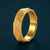 Geometric Textured Gold Ring in 925 Sterling Silver