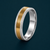 Luxury Dual Tone Textured Groove Ring in 925 Sterling Silver