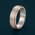 Elegant Dual Tone Textured Band Ring in 925 Sterling Silver