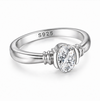 Classic Oval Solitaire Ring in 925 Sterling Silver