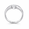 Classic Round Solitaire Ring in 925 Sterling Silver