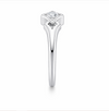Geometric Square Solitaire Ring in 925 Sterling Silver