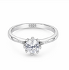 Classic Crown Prong Solitaire Ring in 925 Sterling Silver