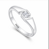 S925 Sterling Silver Princess-Cut Ring for Women