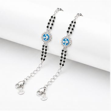 Elegant Evil Eye Nazariya Bracelet in 925 Sterling Silver