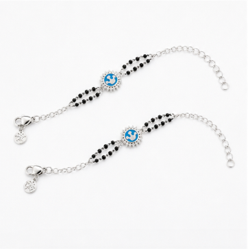 Elegant Evil Eye Nazariya Bracelet in 925 Sterling Silver