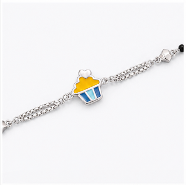 Cute Cupcake Nazariya Bracelet in 925 Sterling Silver