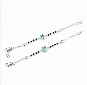 Cute Owl Nazariya Bracelet in 925 Sterling Silver