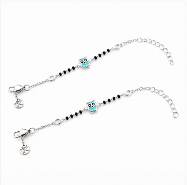 Cute Owl Nazariya Bracelet in 925 Sterling Silver