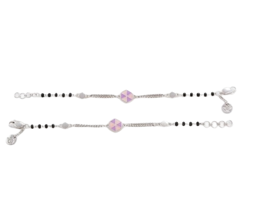 Elegant Geometric Hexagon Nazariya Bracelet in 925 Sterling Silver