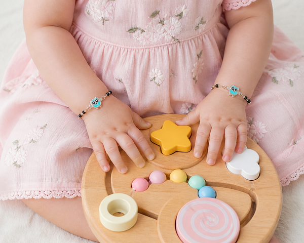 Cute Owl Nazariya Bracelet in 925 Sterling Silver