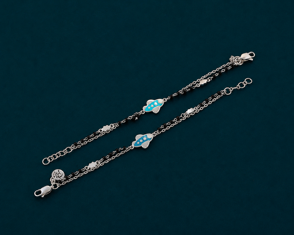 Cute Rocket Nazariya Bracelet for Kids in 925 Sterling Silver