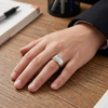 Elegant Princess Cut Solitaire Ring in 925 Sterling Silver with Platinum Finish