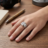 925 Sterling Silver Square Solitaire Ring for Men