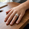Premium Cushion Cut Solitaire Ring in 925 Sterling Silver with Platinum Finish