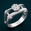 925 Sterling Silver Princess Cut Solitaire Ring