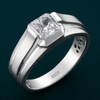 Elegant Princess-Cut Solitaire Ring in 925 Sterling Silver