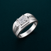 Men’s Classic Square Stone Ring – 925 Sterling Silver Sleek Designer Ring
