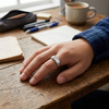 Men’s Open Bridge Solitaire Ring – 925 Sterling Silver Modern Statement Design