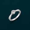 Classic Oval Solitaire Ring in 925 Sterling Silver
