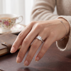 Modern Princess Cut Solitaire Ring in 925 Sterling Silver