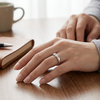 Classic Round Solitaire Ring in 925 Sterling Silver