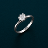 Classic Crown Prong Solitaire Ring in 925 Sterling Silver