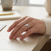 Modern Wave Bezel Solitaire Ring in 925 Sterling Silver