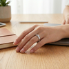 S925 Sterling Silver Princess-Cut Ring for Women