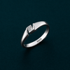 S925 Sterling Silver Princess-Cut Ring for Women