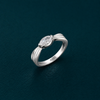 Elegant Oval Solitaire Ring in 925 Sterling Silver