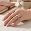Elegant Oval Solitaire Twist Ring in 925 Sterling Silver