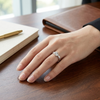 Elegant Twin Stone Wave Ring in 925 Sterling Silver