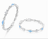 Luxury Blue Enamel Diamond-Studded Bangles – 925 Sterling Silver Designer Bangles