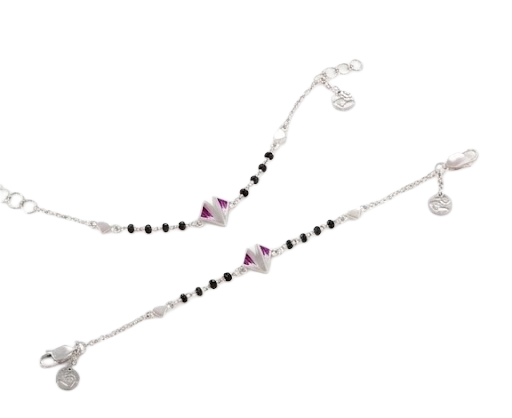 Elegant V Shape Nazariya Bracelet in 925 Sterling Silver