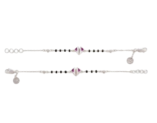 Elegant V Shape Nazariya Bracelet in 925 Sterling Silver