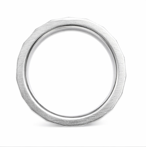 Modern Matte Groove Designer Ring in 925 Sterling Silver