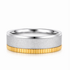 S925 Sterling Silver Matte Texture Couple Bands
