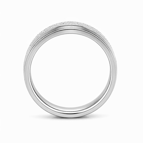 Textured Groove 925 Sterling Silver Ring