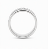 Diagonal Line Texture 925 Sterling Silver Ring