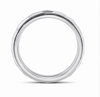 Faceted Edge Black Groove 925 Sterling Silver Ring
