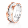Ribbed Dual-Tone Designer Ring
