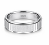 Dual Texture Groove 925 Sterling Silver Ring