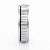 Modern Ribbed Groove Band Ring in 925 Sterling Silver